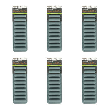 6PK Topchef Silicone Heat Resistant Ice Stick Tray 25x19cm Assorted
