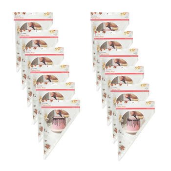12x 50pc Topchef Disposable Cake Decorating Piping Bags Set 40x25cm Clear