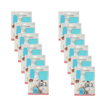 12x 9pc Topchef Reusable Silicone Cake Decorating Baking Kit Assorted