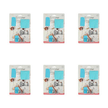 6x 9pc Topchef Reusable Silicone Cake Decorating Baking Kit Assorted