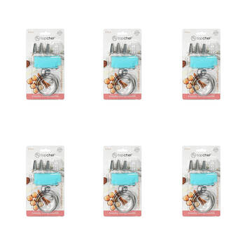 6x 8pc Topchef Reusable Silicone Cookie Decorating Baking Kit Assorted