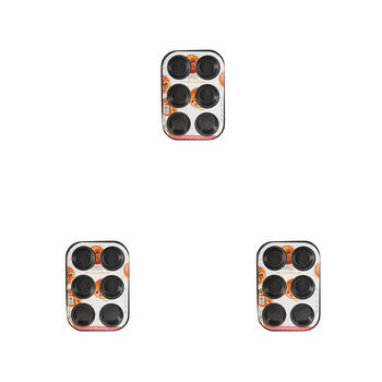 3PK Topchef Non-Stick 6 Cup Carbon Steel Muffin/Cupcake Pan