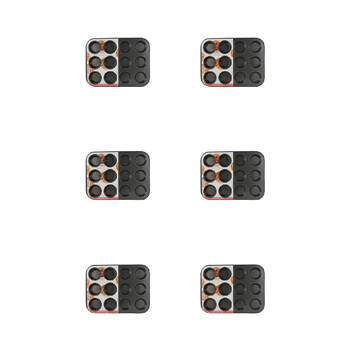 6PK Topchef Non-Stick 12 Cup Carbon Steel Muffin/Cupcake Pan