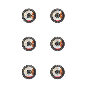 6PK Topchef Non-Stick Carbon Steel Bundt Pan 26x6.5cm - Black