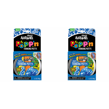 2PK Crazy Aarons Thinking Putty Crackle'n Kraken Popp'n Toy 10cm 3y+