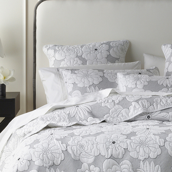 Bianca Leona King Polyester Bedspread w/ 2x Pillowcases/Cushion Cover Set White