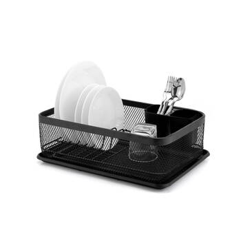 Classica Nero Mesh Dish Rack Rust Resistant 41x29.5cm Black