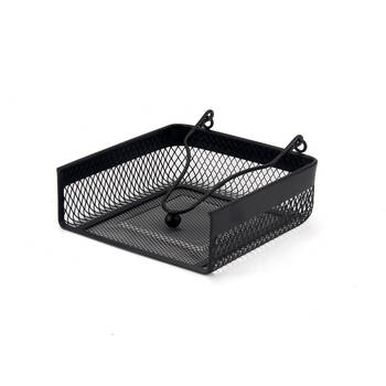 Classica Nero Mesh Napkin Square Holder Home Organiser 18.5x16cm Black