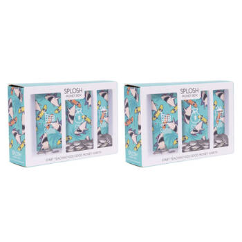 2PK Splosh Kids Shark Spend Save Give Money Box Piggy Bank 20.5cm Rectangle