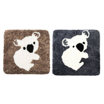Huxford Grove Shorn Sheepskin Cushion Cover Koala 45x45cm Grey Sahara