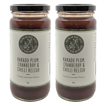 2PK Australian Bush Spices Kakadu Plum, Cranberry & Chilli Relish 275g