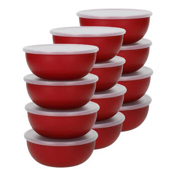 3x 4pc KitchenAid Pinch Food Storage Bowls With Lids 4oz Empire Red