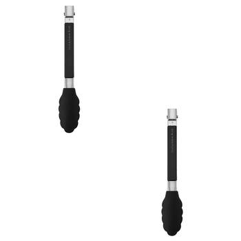 2PK KitchenAid Nylon Silicone-Tipped Side-Locking Tongs Kitchen Utensils 23cm