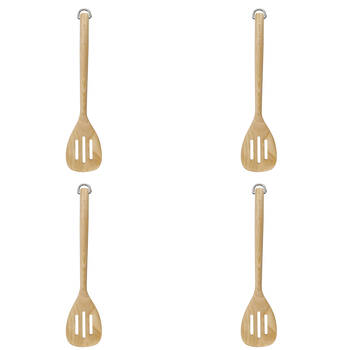 4PK KitchenAid Birchwood Slotted Turner Wooden Kitchen Utensil Cooking Tool