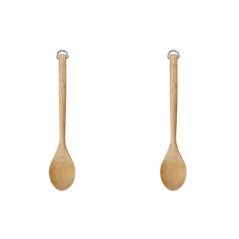 2PK KitchenAid Birchwood Cooking Spoon Durable Natural Wooden Kitchen Utensil