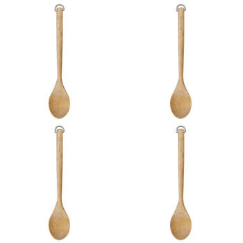4PK KitchenAid Birchwood Cooking Spoon Durable Natural Wooden Kitchen Utensil