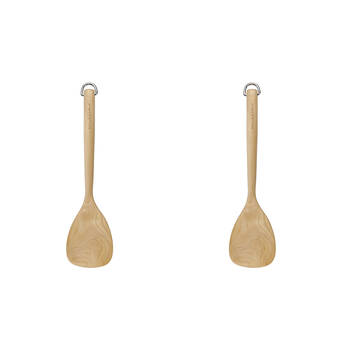 2PK KitchenAid Birchwood Short Turner Wooden Cooking/Kitchen Utensil w/Hanging Loop