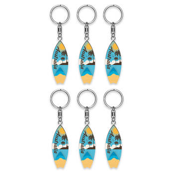 6pc LMD Surfboard Wood Handmade Keyring Hanging Bag Accessory