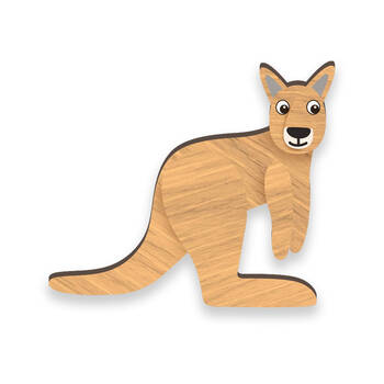 6pc LMD Kangaroo Handmade Fridge Magnet Decor 7.5cm