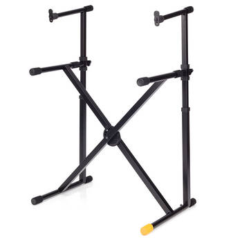 Hercules Double Tier Double Braced Keyboard Stand w/ Vertical Support