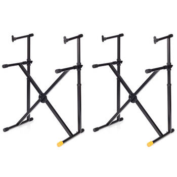 2PK Hercules Double Tier Double Braced Keyboard Stand w/ Vertical Support