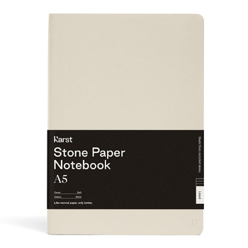 Karst Soft Cover A5 Notebook Dot Grid 100gsm Paper - Stone