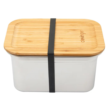 Clevinger Stainless Steel Snack Box w/Bamboo Lid 2000ml