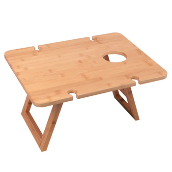 Clevinger Bamboo Foldable Picnic Travel Table 48cm