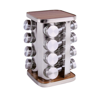 Clevinger 16pc Rotary Spice Rack With Jars