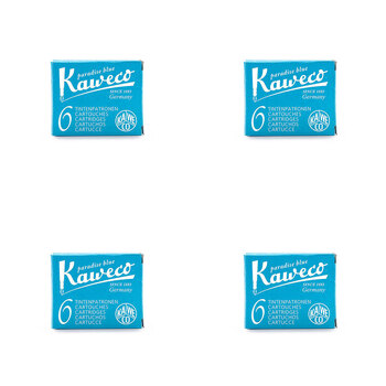 4x 6pc Kaweco Fountain Pen Ink Cartridges Set - Turquoise