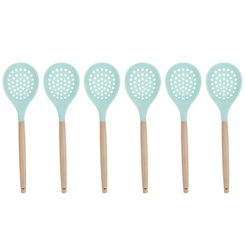 6PK Urban Kitchen Silicone Skimmer Mint Green 32.5x9cm Efficient Design