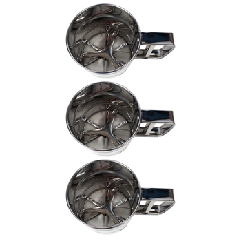 3PK Urban Kitchen Hand Sifter Stainless Steel 10.5x9.5cm Fine Mesh
