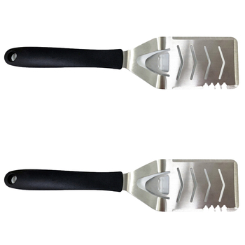 2PK Urban Kitchen 37cm SS/Plastic Bottle Opener/Spatula Utensil - Black/Chrome