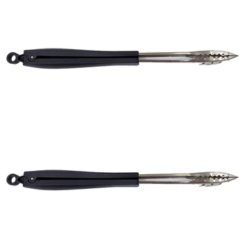 2PK Urban Kitchen 37cm SS BBQ Tongs w/ Plastic Handle - Black/Chrome