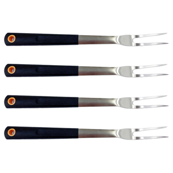 4PK Urban Kitchen BBQ Fork Stainless Steel w/ TPR Handle 40x4x3cm