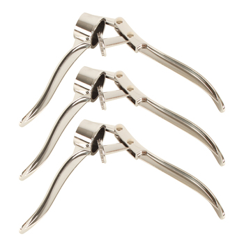 3PK Urban Kitchen Zinc Alloy Garlic Press 15cm Efficient & Sturdy Kitchen Tool