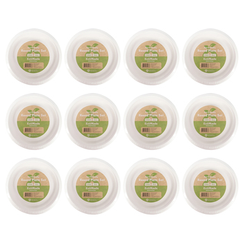 12x 8pc Ecomade Round Plate Durable Reusable Tableware 23cm