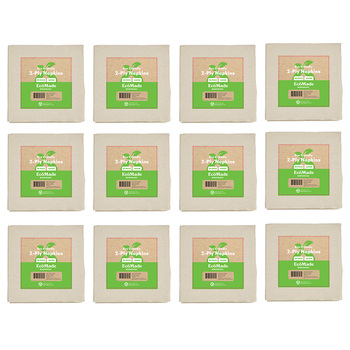 24x 50pc Ecomade Napkins Durable & Reusable 33x33cm 2-Ply 16gsm