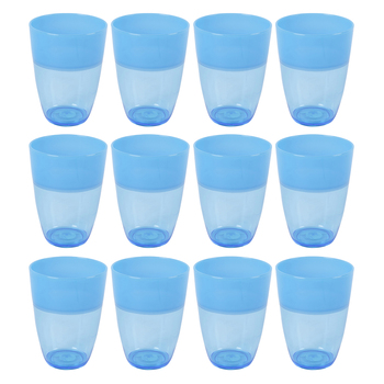 12PK Urban Kitchen Short Tumbler Two-Toned Blue 400ml Modern Design