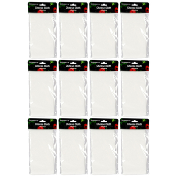 12PK Urban Kitchen Cheese Cloth White 145x91cm Large & High Quality