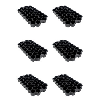 6PK Urban Kitchen Hexagon Silicone Ice Tray 37 Cubes 19.5x11.5cm