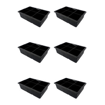 6PK Urban Kitchen Square Silicone Ice Tray 6 Cubes 16.5x11.5cm