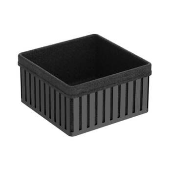 Hudson Wireware Range Bread Basket w/ Cotton Liner 21x 21cm Black
