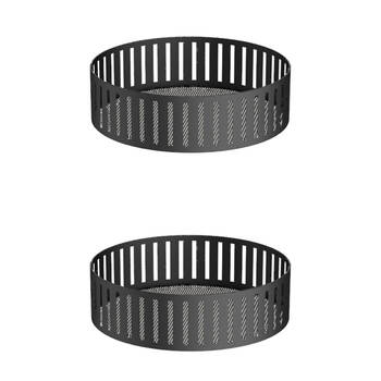 2PK Hudson Wireware Range Fruit Basket Rust Resistant 30.5cm Black