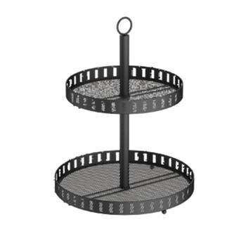 Hudson Wireware Range Round 2 Tier Cupcake Holder 30x38cm Black