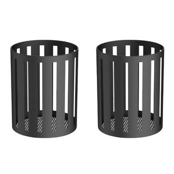 2PK Hudson Wireware Range Utensil Holder Rust Resistant 13x16cm Black