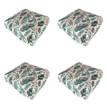 4PK Kitchenware Co Insulated Oxford Food Cover Pink/Green Leaf Design 65x54x15cm