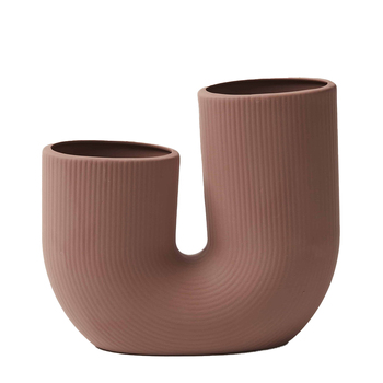 Pilbeam Living Malmo Matte Finish Porcelain Vase Rose Dust