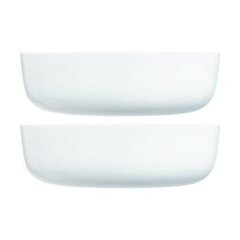 2PK Luminarc Smart Diwali Round Baking Dish 22x7cm Bakeware Opal Glass White