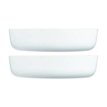 2PK Luminarc Smart Diwali Round Baking Dish 30x7cm Bakeware Opal Glass White